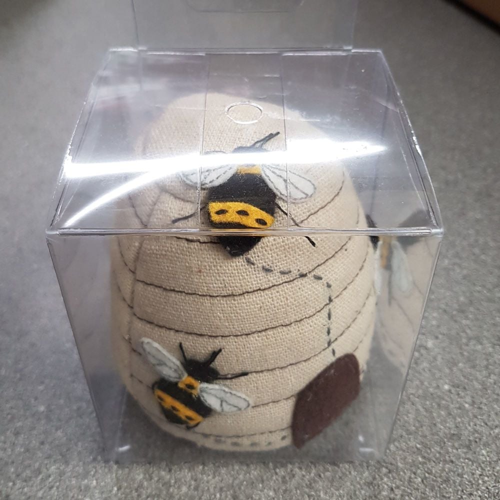 hobby gift Bee hive pin cushion 