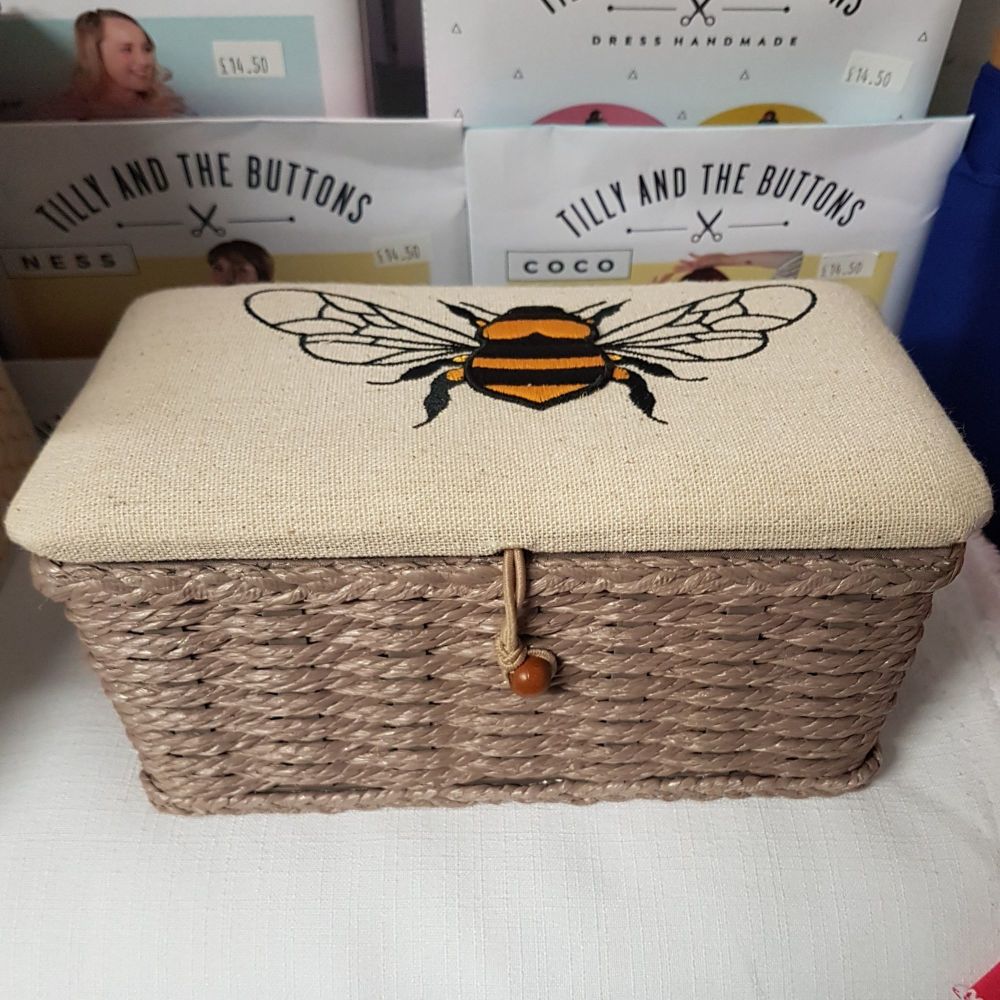hobby gift Bumble Bee sewing trinket box