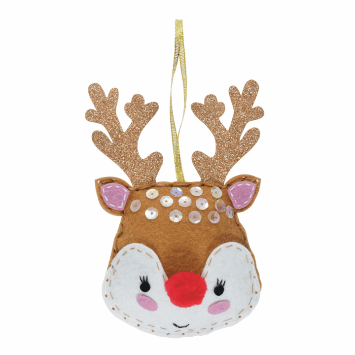 felt kit make your own felt Christmas reindeer decoration