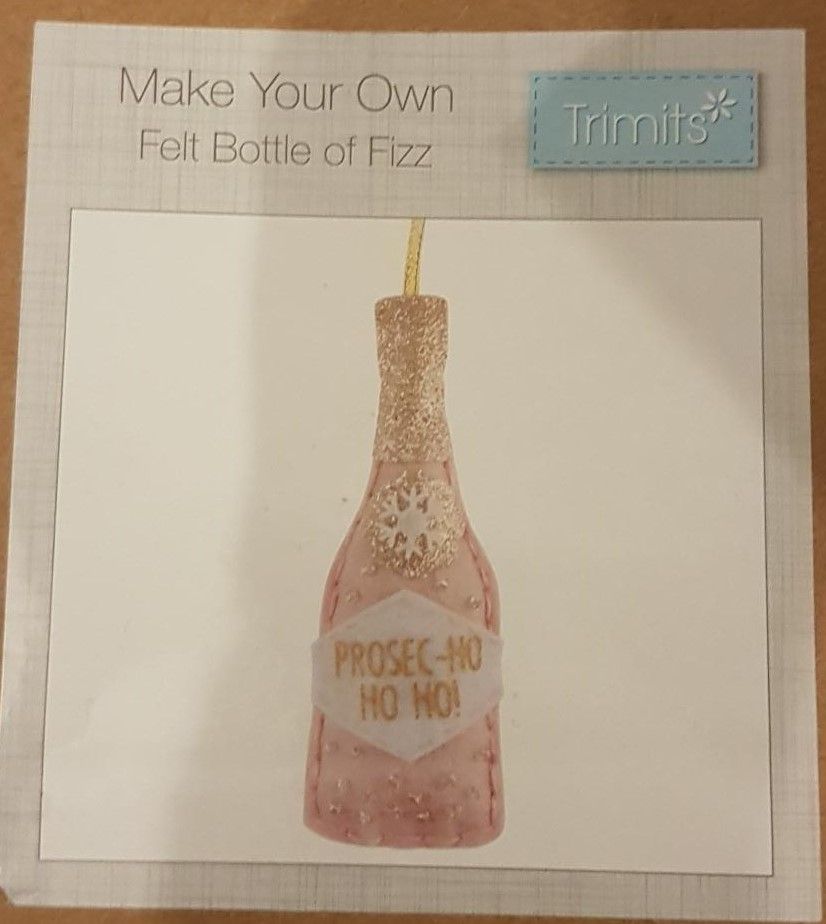 Felt kit make your own felt bottle of fizz  by Trimits