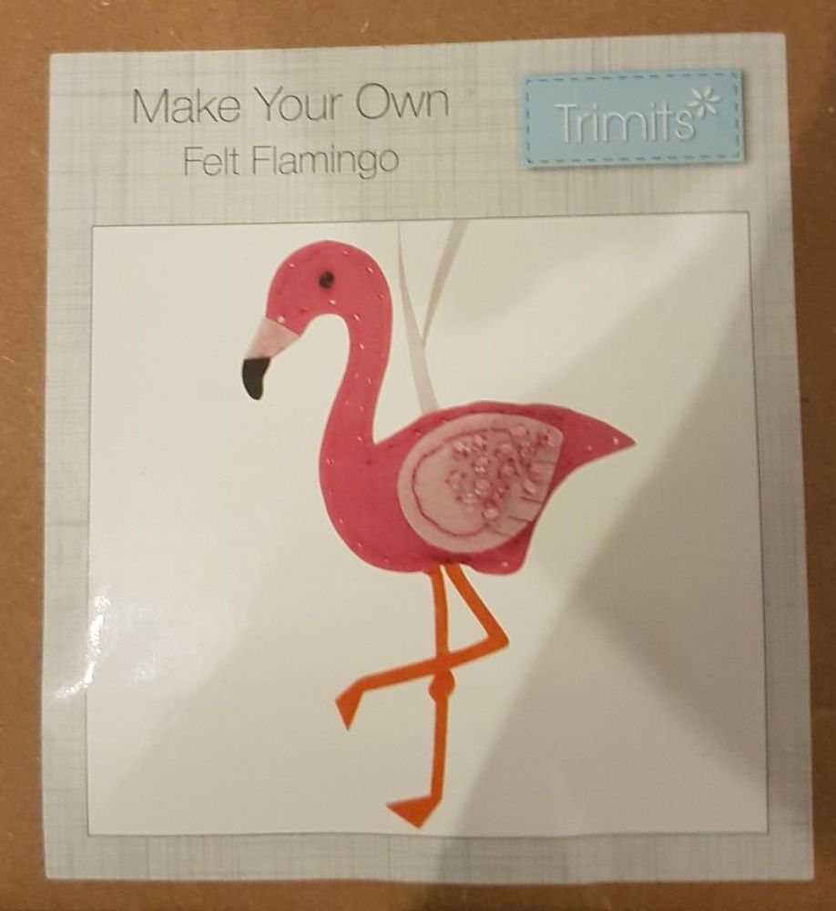 Felt kit make your own flamingo GCK035 by Trimits