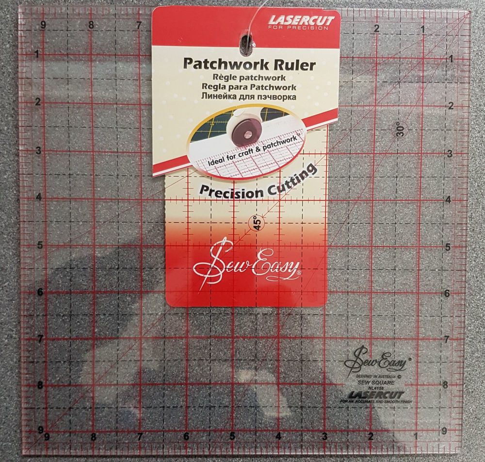 Patchwork ruler by Sew Easy 9 1/2  x 9 1/2