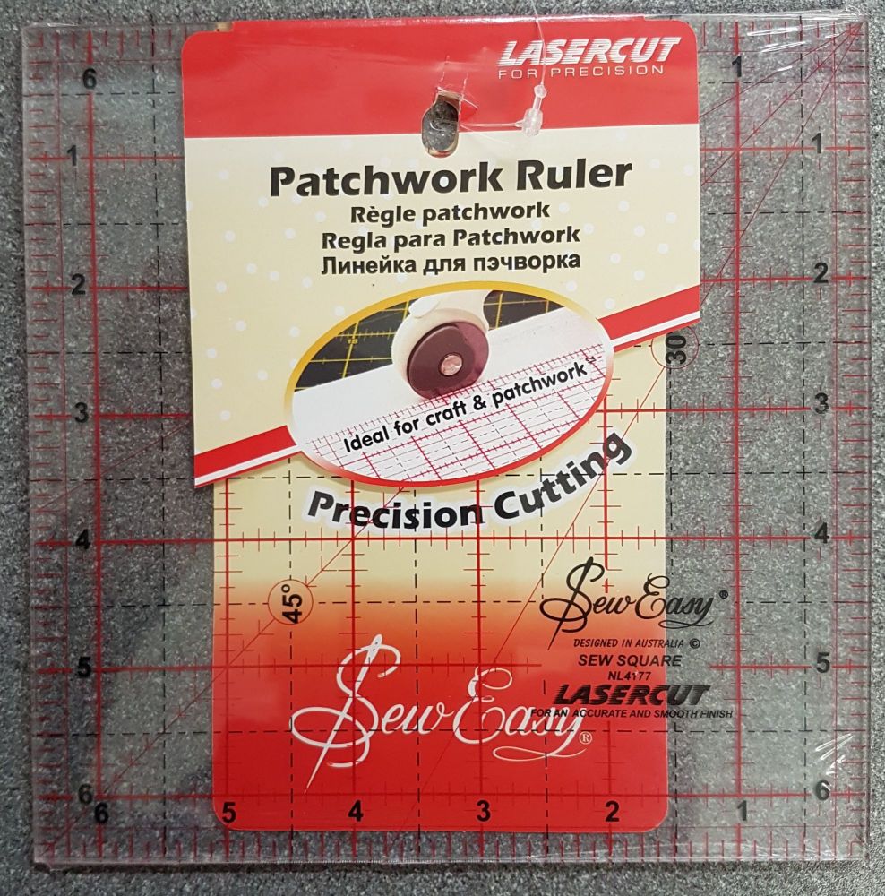 Patchwork ruler by Sew Easy 6 1/2  x 6 1/2