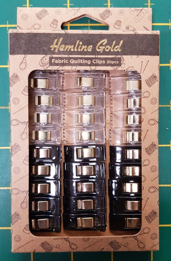 Hemline Gold 230-s30-HG Fabric Quilting Clips x 30