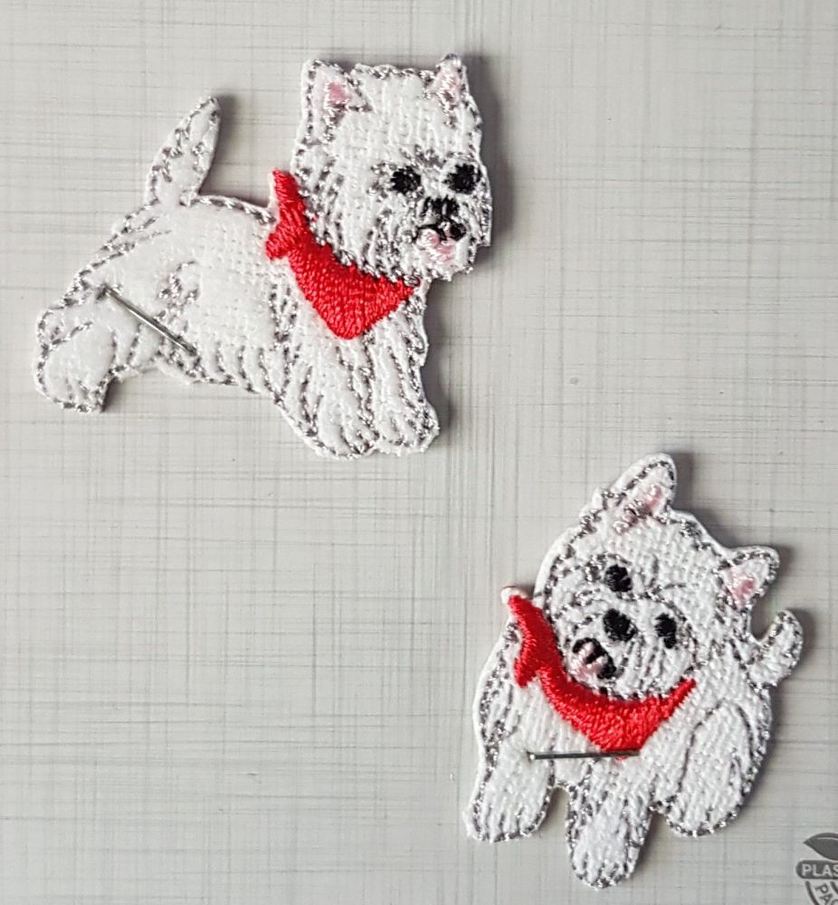 Trimits iron on or sew on motif westies