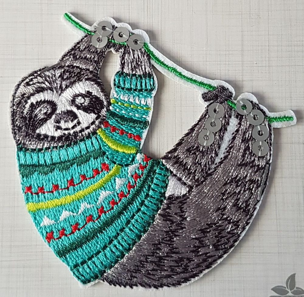 Trimits iron on or sew on motif sloth