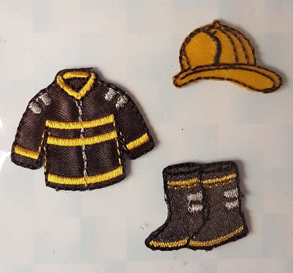 The Craft Factory iron on or sew on motif fireman
