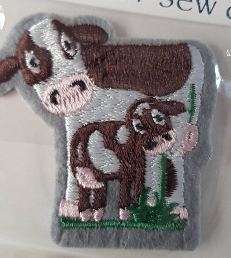 Groves stick on or sew on motif cow