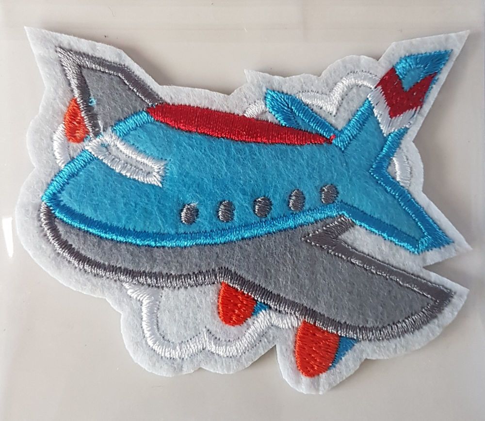 Groves stick on or sew on motif aeroplane (small)
