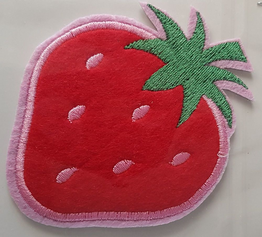 Groves stick on or sew on motif strawberry (small)