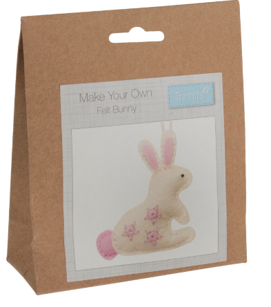 Felt kit make your own spring bunny by Trimits