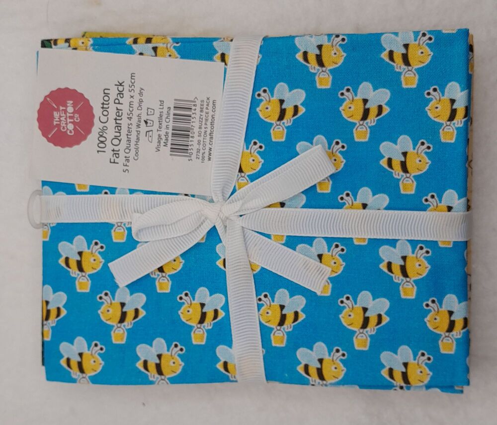 Craft cotton co fat quarter pack so buzzy bees