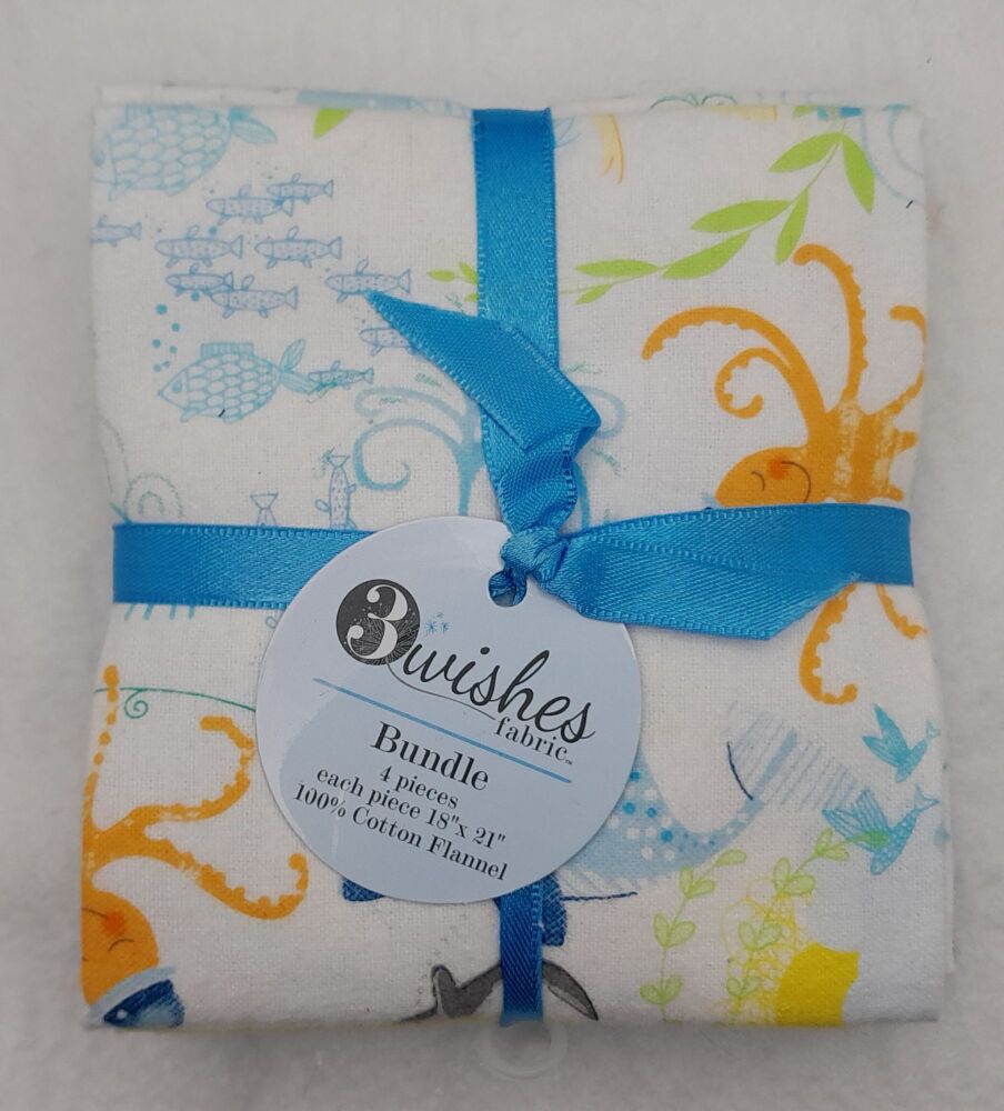 3 Wishes fat quarter pack bundle at sea