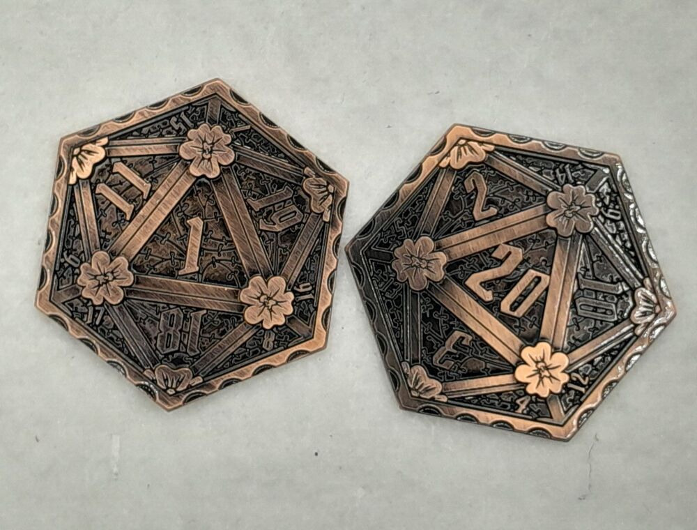 Dungeons & Dragons / Gaming coins Antique Bronze effect