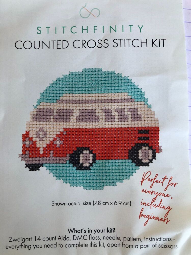 Stitchfinity   Counted Cross stitch kit Camper van