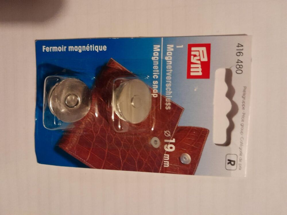 Prym . 416-480 Magnetic snap 19mm nickel