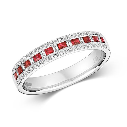 18CT DIAMOND PC/BG ETERNITY WITH RUBY