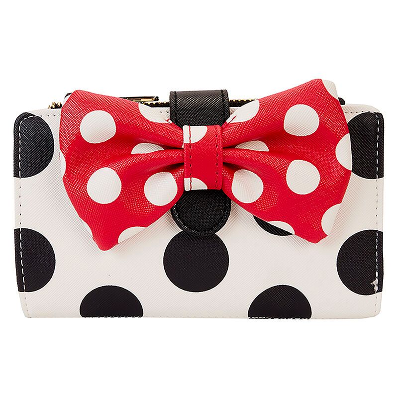 Minnie Rocks Flat Wallet - Classic Polka Dots