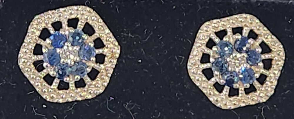 18ct Sapphire and Diamond Earrings