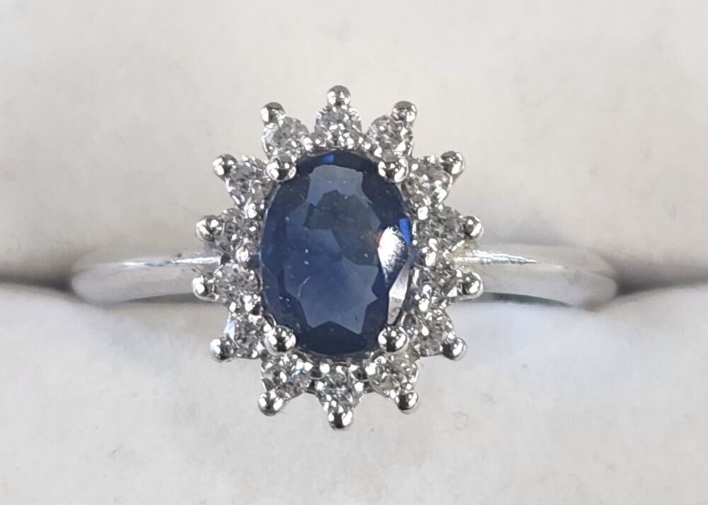 18ct Sapphire and Diamond Ring