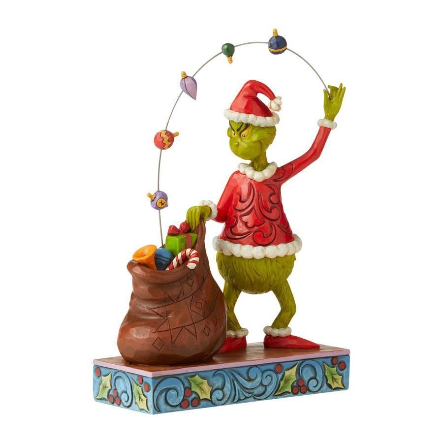 Grinch Juggling Gifts Into Bag Figurine