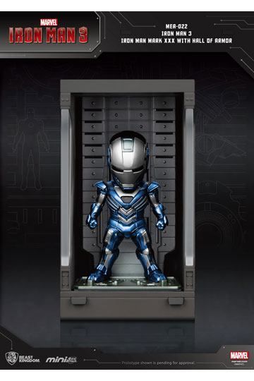 Iron Man 3 Mini Egg Attack Action Figure Hall of Armor Iron Man Mark XXX 8 cm