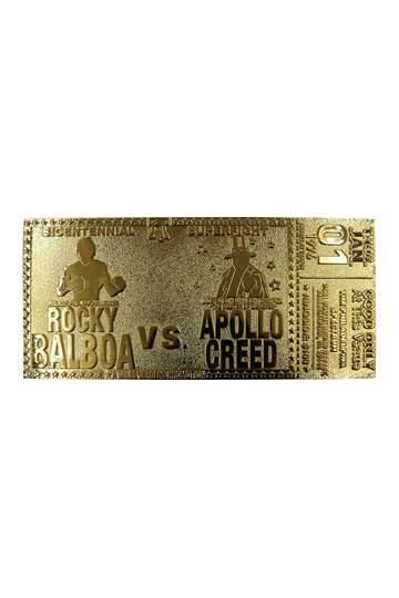 Rocky Replica 45th Anniversary Bicentennial Superfight Ticket (gold plated)