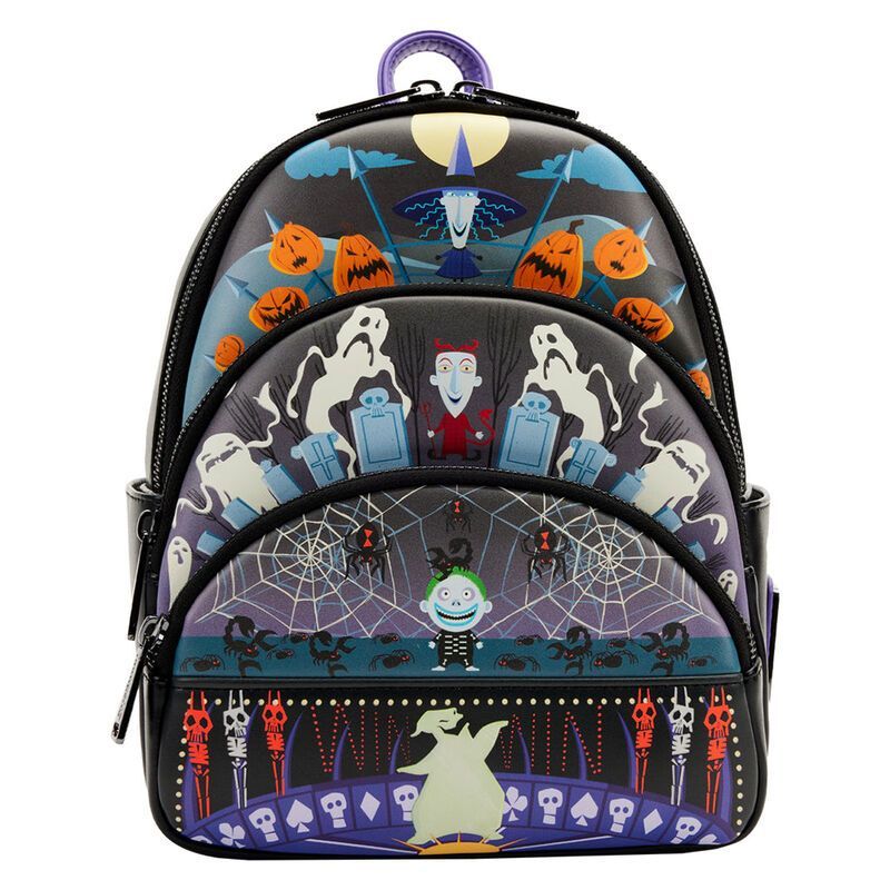 Triple Pocket Lock Shock Barrel Oogie Boogie Mini Backpack