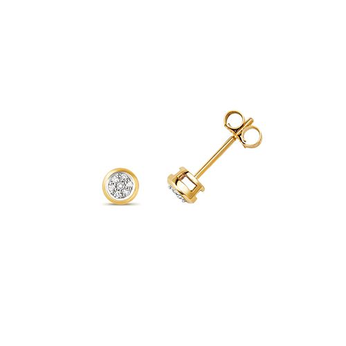 9CT 0.06CT DIAMOND STUDS