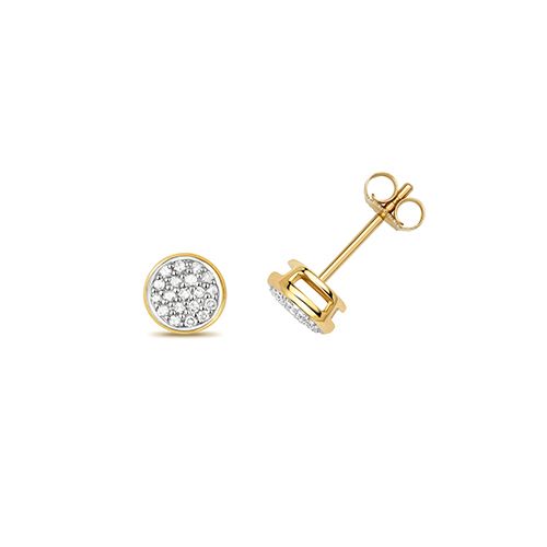 9CT 0.17CT DIAMOND STUDS