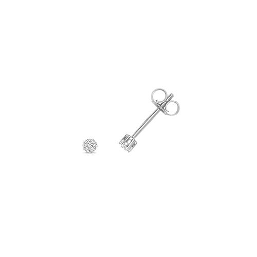 9CT 0.04CT DIAMOND ROUND STUDS ILLUSION SET