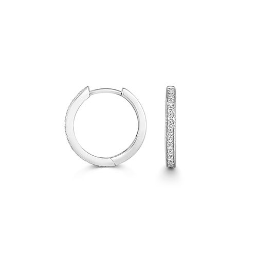 9CT 0.20CT DIAMOND HOOPS WG 15MM