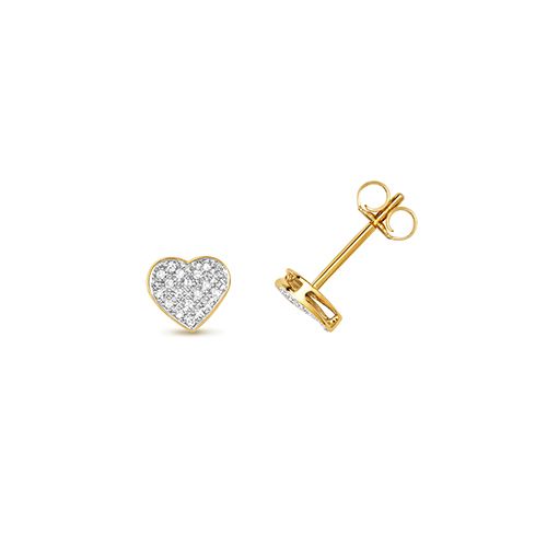 9CT 0.10CT DIAMOND HEART