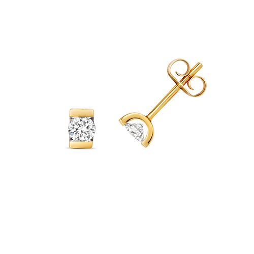 9CT 0.33CT DIAMOND SINGLE STONE EARRINGS