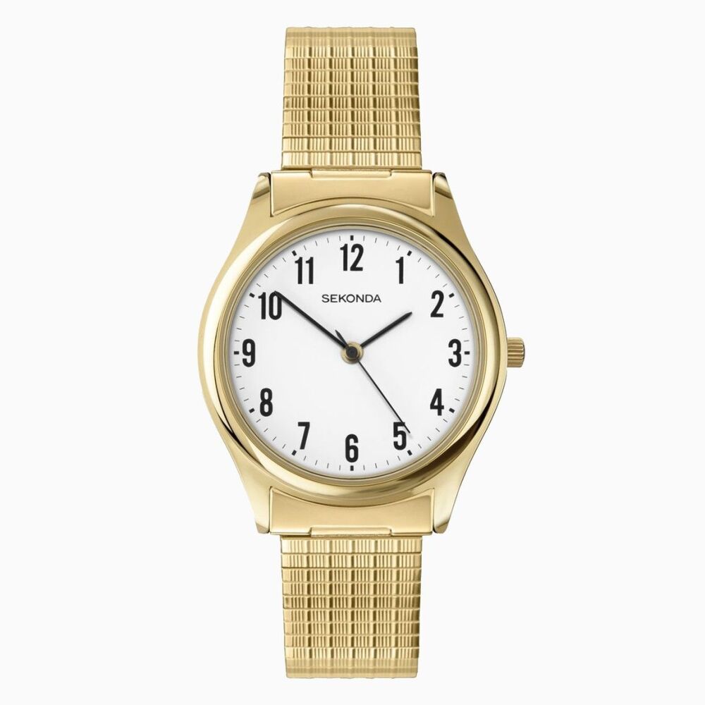 Sekonda Easy Reader Men's Watch | Gold Case & Stainless Steel Bracelet with White Dial