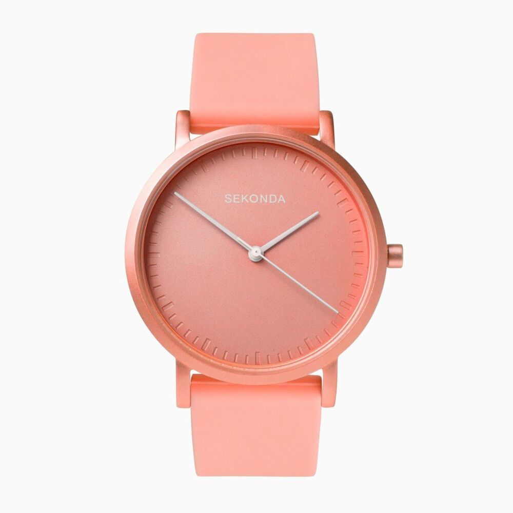 Sekonda Palette Ladies Watch | Coral Case & Silicone Strap with Coral Dial RRP £59.95