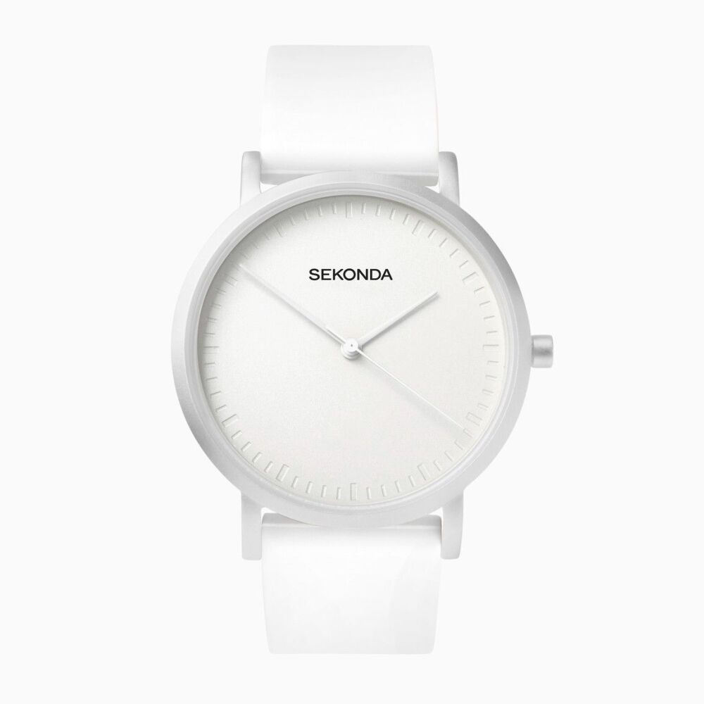 Sekonda Palette Ladies Watch | Silver Case & White Silicone Strap with White Dial RRP £59.99