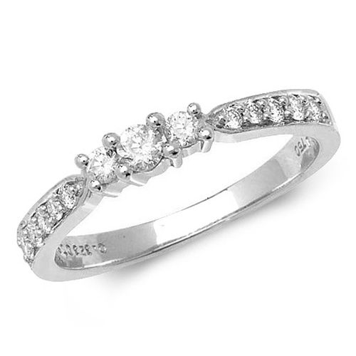 18CT DIAMOND 0.33CT SHOULDERS SET RRP £1600.00