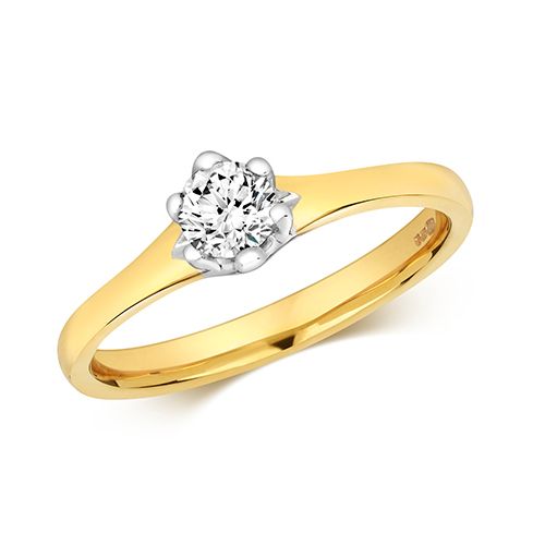 18CT DIAMOND 0.35CT 6 CLAW SOLITARE RRP £2500.00