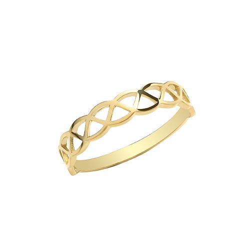 9CT YEL GOLD CELTIC RING RRP £165.00