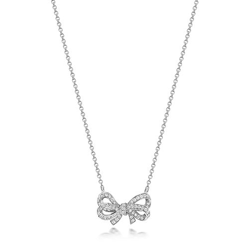 18CT DIAMOND 0.30CT BOW NECKLACE RRP £2250.00