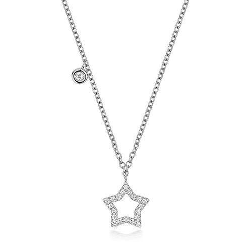 18CT DIAMOND 0.09CT STAR NECKLACE RRP £1460.00