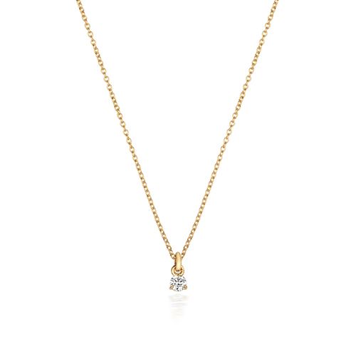 18CT DIAMOND 0.05CT 3 CLAW NECKLACE RRP £445.00