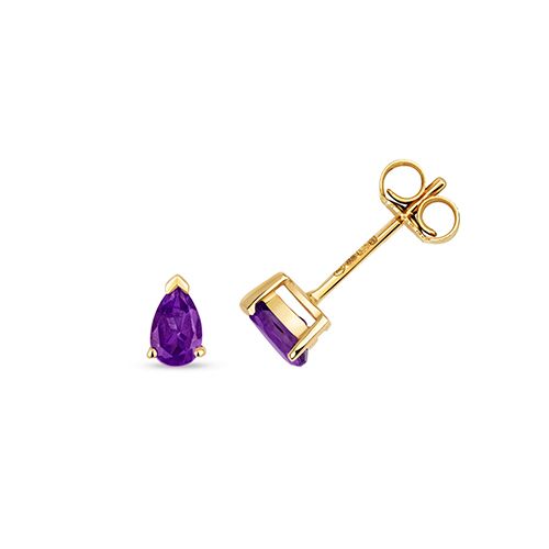 9CT AMETHYST CLAW SET STUDS RRP £185.00