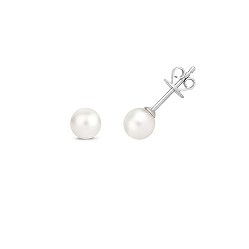 18CT AKOYA PEARL EARRING 5MM STUDS RRP £400.00