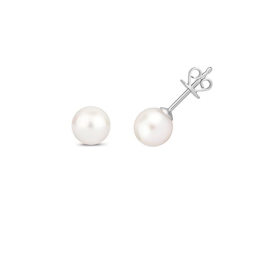 18CT AKOYA PEARL EARRING 6MM STUDS RRP £460.00