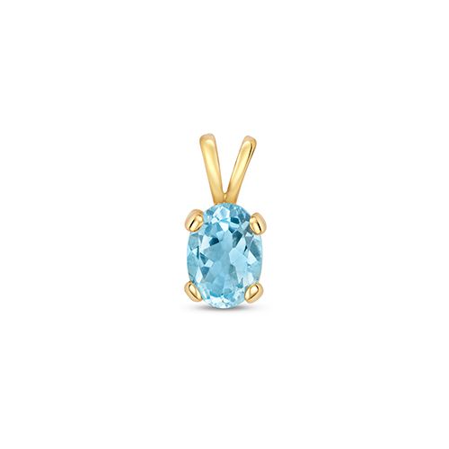 9CT BLUE TOPAZ OVAL PENDANT RRP £95.00