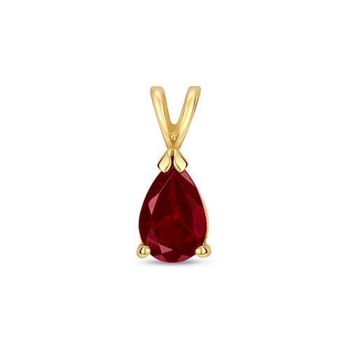 9CT GARNET PEAR SHAPE PENDANT RRP £140.00