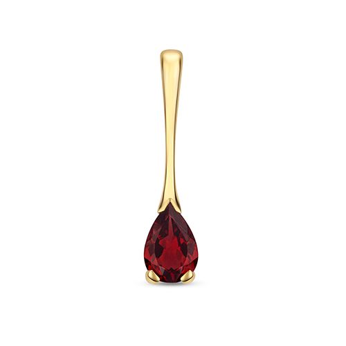 9CT GARNET PEAR SHAPE PENDANT RRP £199.00