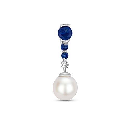 9CT SAPPHIRE & PEARL PENDANT RRP £255.00